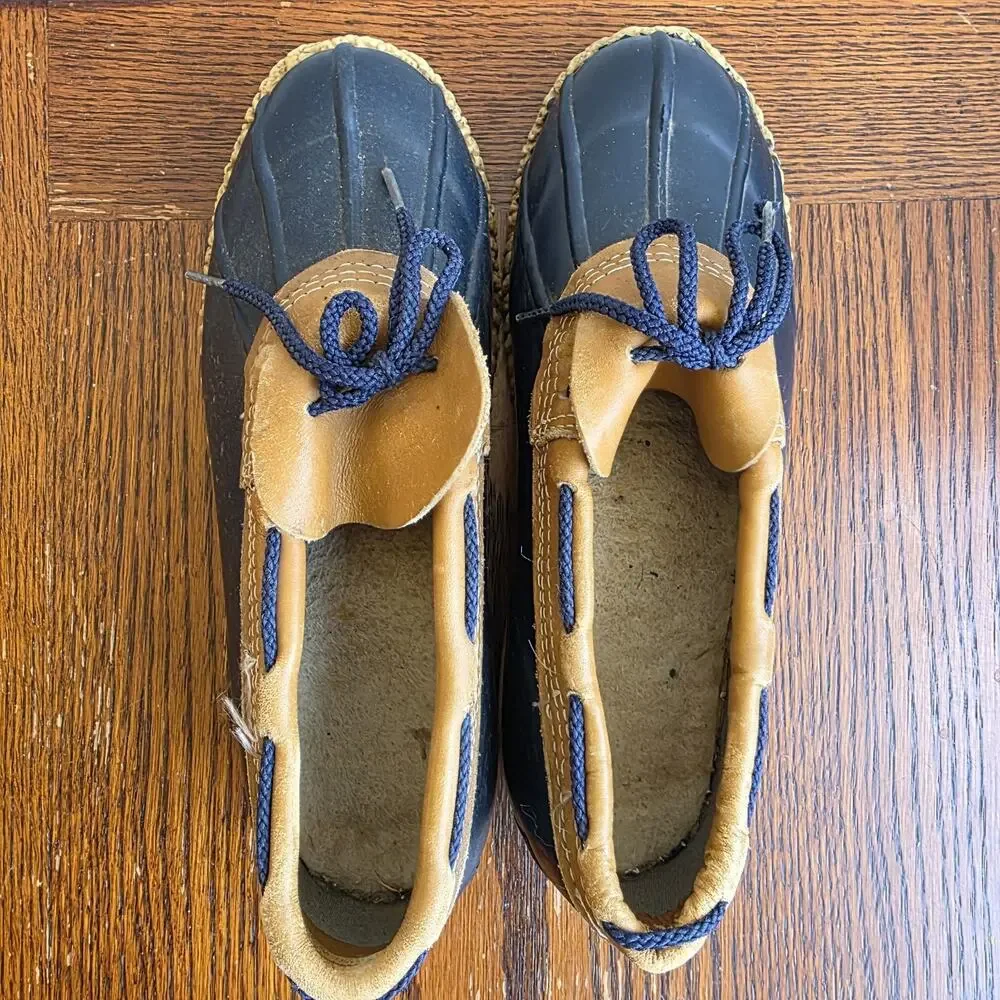 VTG Women's Sporto Navy Waterproof‎ Low Duck Boots Shoes US 8 Fisherman Nautical